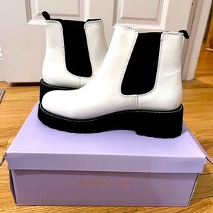 Madden Girl White Cindy Chelsea Boot